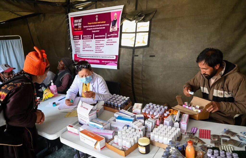 Health Camp Organized at Karsha Gompa During Sacred Holy Relics